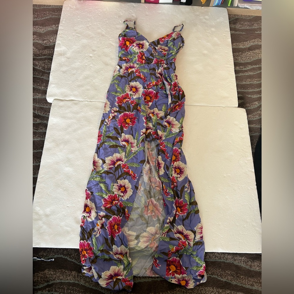 L*space riptide high low slip knot maxi dress lost in Ibiza purple floral print - Picture 6 of 13